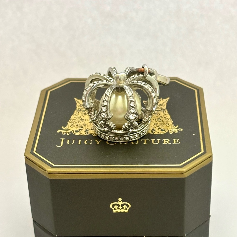Juicy Couture Silver and Pearl Crown Charm/pendant. Vintage